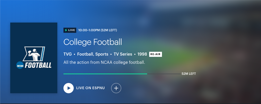 Ncaa College Football Live On Hulu