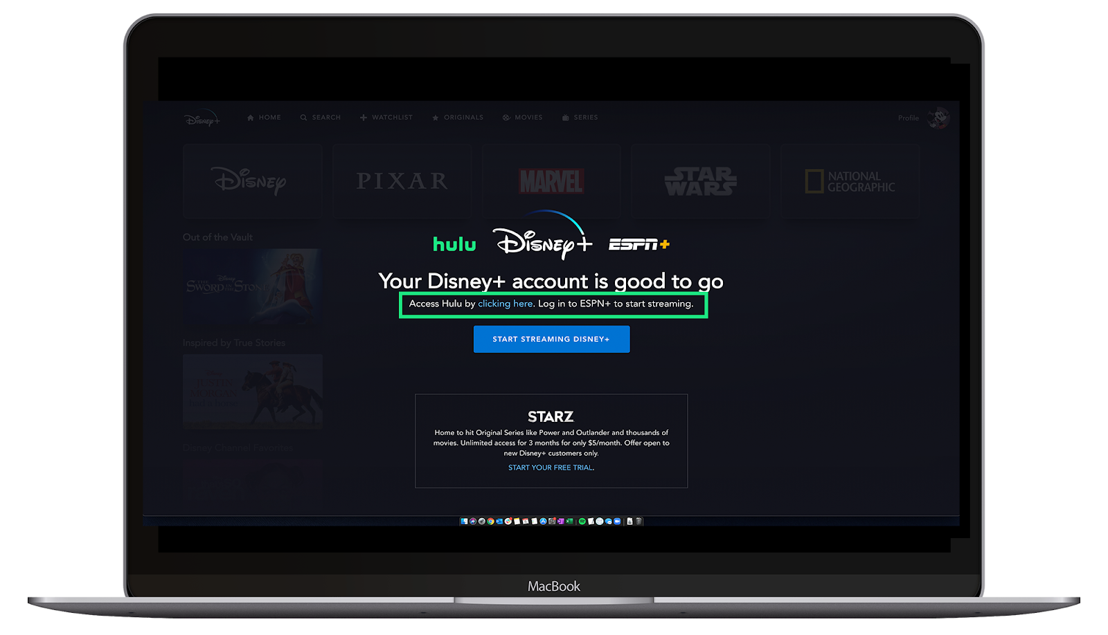 Activate Hulu, Disney+, and ESPN+