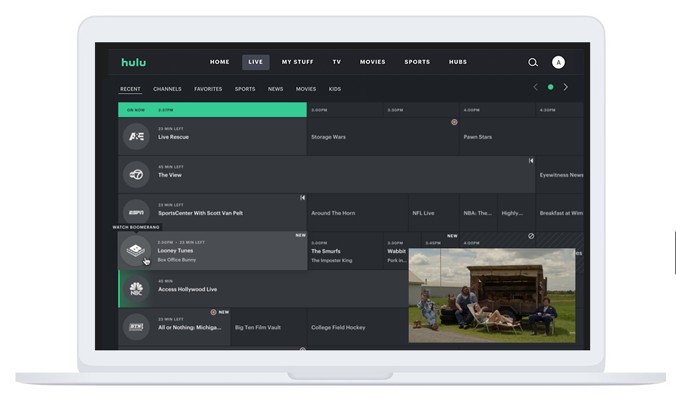 With the Live Guide on your computer, you can browse while you stream, check Live TV availability, and set future events to record to your Cloud DVR.